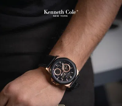 Pre-owned Kenneth Cole Exclusive  Men's Gold And Black Watch ()