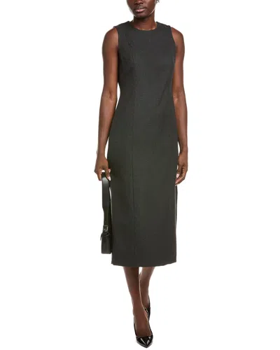 Kenneth Cole Fanned Midi Dress In Black