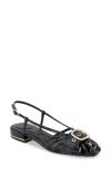 Kenneth Cole Farrah Slingback Sandal In Black Patent