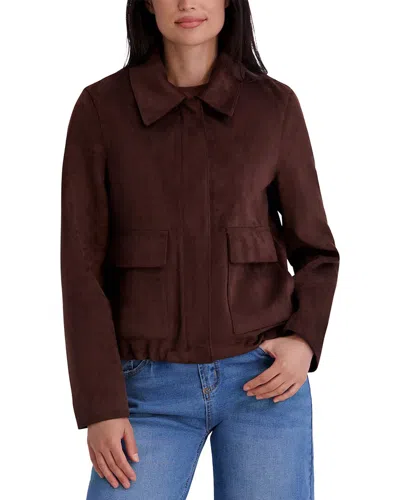 Kenneth Cole Faux Leather Jacket In Black