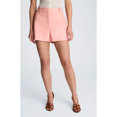 Kenneth Cole Faux Leather Shorts In Soft Peach
