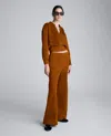 Kenneth Cole Faux Suede Pull On Wide Leg Pant In Brown