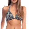 Kenneth Cole Find Tranquility Wireless Push Up Bikini Top In Black In White