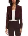 Kenneth Cole Fitted Cropped Blazer In Purple