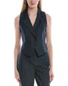 Kenneth Cole Fitted Vest In Blue