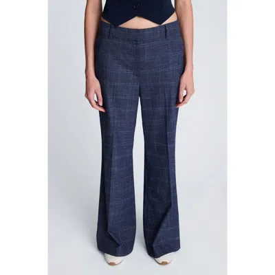 Kenneth Cole Flare Leg Pants In Blue