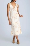 Kenneth Cole Floral Print Sleeveless Maxi Dress In Oyster Multi