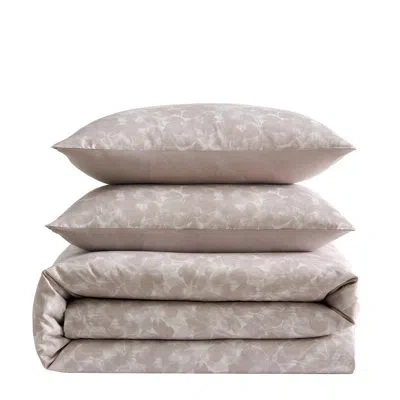 Kenneth Cole Floral Ripple Reversible Pink Duvet Cover Set In Gray