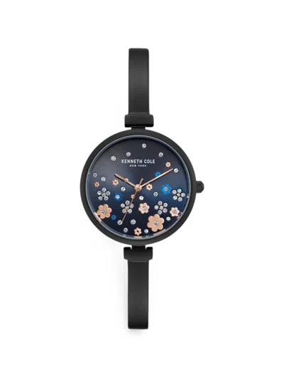 Kenneth Cole 플로럴 장식 32mm 시계 In Black