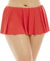 Kenneth Cole Flounce Swim Skirt - Plus Size In Sunset Orange In Multi