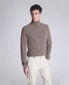 Kenneth Cole Foldover Turtleneck Sweater In Gray