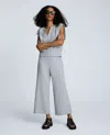 Kenneth Cole Womens Pleated Shoulder Split Neck Tank Top High Rise Pull On Wide Leg Pants