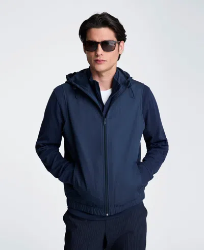 Kenneth Cole Gathered Bottom Vest In Black