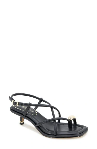 Kenneth Cole Gatlyn Ankle Strap Kitten Heel Sandal In Black