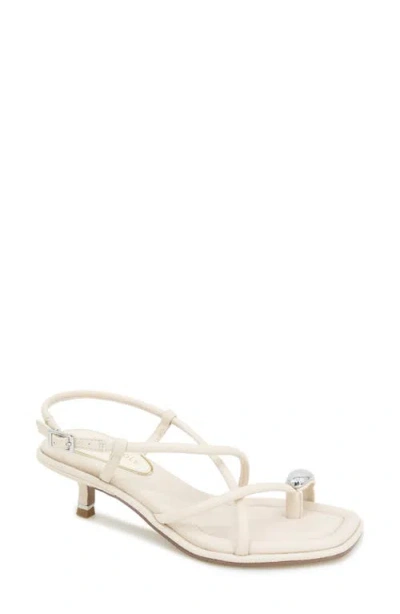 Kenneth Cole Gatlyn Ankle Strap Kitten Heel Sandal In White
