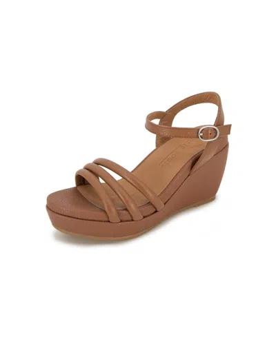 Kenneth Cole Gentle Souls By  Viki Sandals Womens Brown Ankle Strap Jobb484