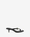 Kenneth Cole Gillie Kitten Heel Slide Sandal In Black Croco