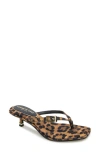 Kenneth Cole Gillie Kitten Heel Slide Sandal In Leopard Fabric