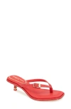 Kenneth Cole Gillie Kitten Heel Slide Sandal In Red Lizard