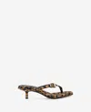 Kenneth Cole Gillie Kitten Heel Slide Sandal In Leopard Fabric
