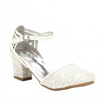 Kenneth Cole Kids' Girl's Sarah Shine Pump In White