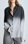 Kenneth Cole Gradient Dye Oversized Shirt In Gradient Nik Wash