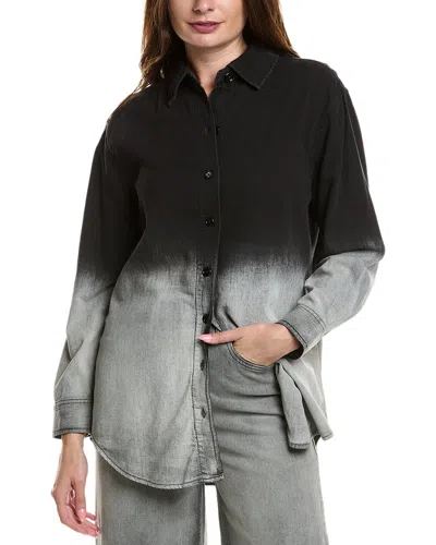 Kenneth Cole Gradient Dye Oversized Shirt In Black