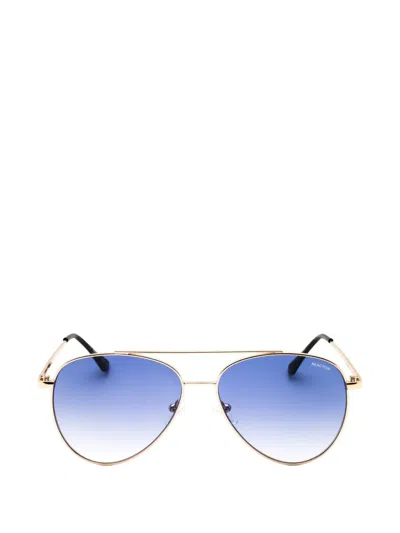Kenneth Cole Gradient Pilot-frame Sunglasses In Gold