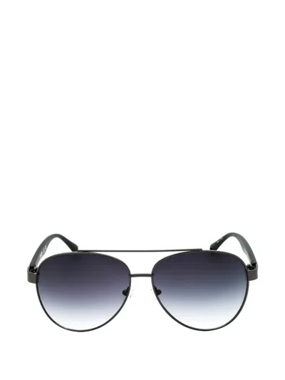 Kenneth Cole Gradient Pilot-frame Sunglasses In Blue
