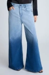 Kenneth Cole Gradient Dye Wide Leg Denim Jean In Gradient Jj Wash