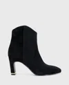Kenneth Cole Grizelda Suede Heel Boot In Black