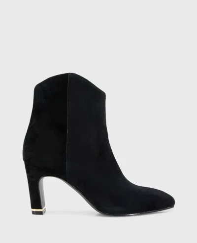 Kenneth Cole Grizelda Suede Heel Boot In Black