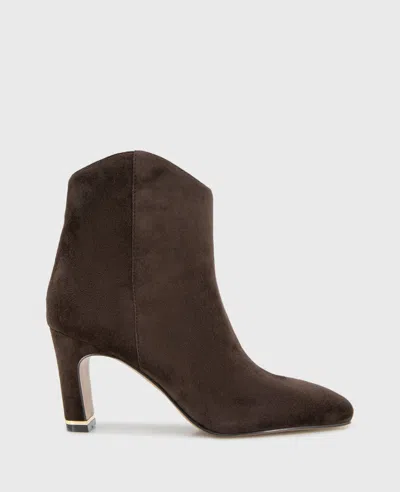 Kenneth Cole Grizelda Suede Heel Boot In Brown