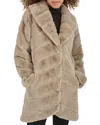Kenneth Cole Grooved Shawl Collar Coat In Camel