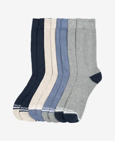 Kenneth Cole Half Cushion Dress Crew Socks 4-pack In Gray