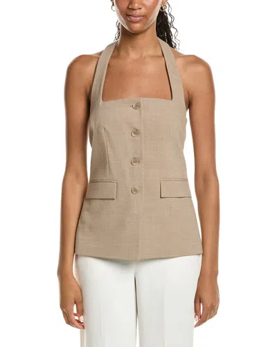 Kenneth Cole Halter Vest In Neutral