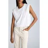 Kenneth Cole Muscle Tank With High-low Hem In Pure White