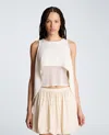 Kenneth Cole High Low Layer Tank In White