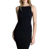 Kenneth Cole Varigated Rib Sweater Tank In Black