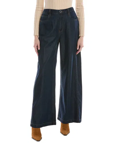 Kenneth Cole High-rise Baggy Wide Leg Trouser In Blue