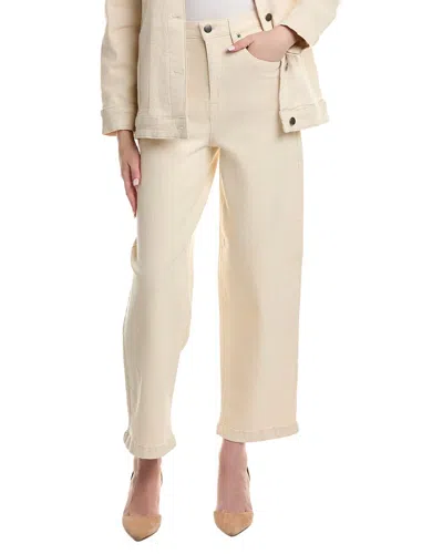 Kenneth Cole High-rise Barrel Leg Jean In Neutral