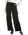 Kenneth Cole Satin Cargo Pants In Black
