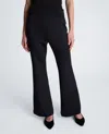 Kenneth Cole High Rise Pull On Flare Zip Back Pant In Multi