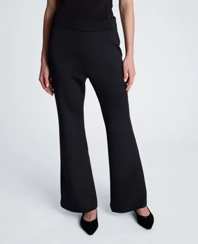 Kenneth Cole High Rise Pull On Flare Zip Back Pant In Multi