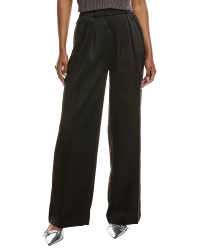 Kenneth Cole High Rise Satin Pant In Black