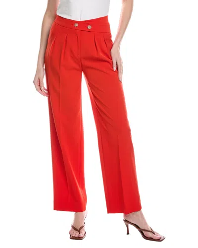 Kenneth Cole High Rise Wide Leg Pleated Pant In Animal Print