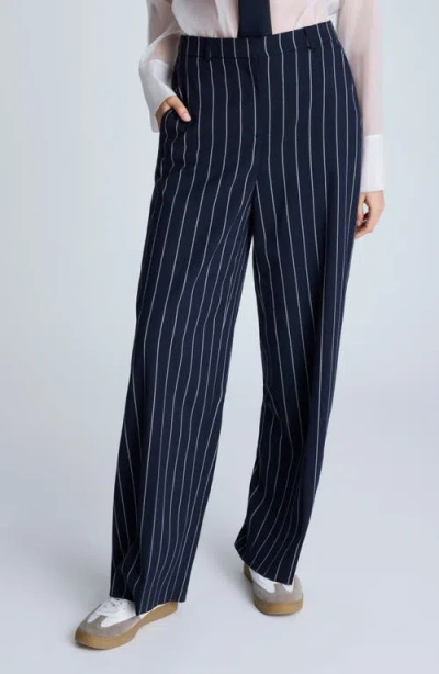 Kenneth Cole High Waist Stripe Wide Leg Pants