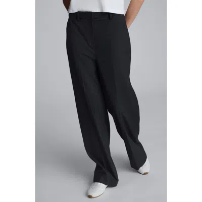 Kenneth Cole High Waist Wide Leg Pants In Black