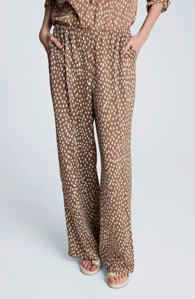 Kenneth Cole High Waist Wide Leg Pants In Multi