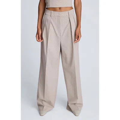 Kenneth Cole High Waist Wide Leg Pants In Neutral